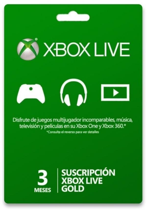 MEMBRESIA XBOX LIVE 3 MESES