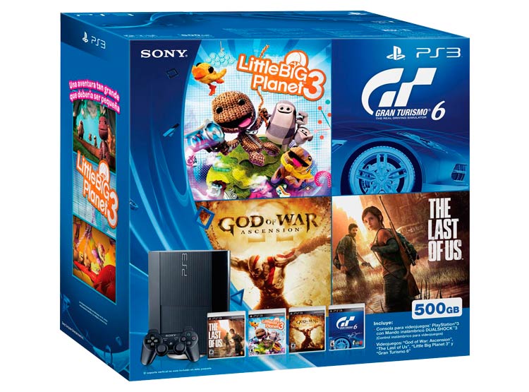 CONSOLA PLAY STATION 3 BUNDLE 4 JUEGOS