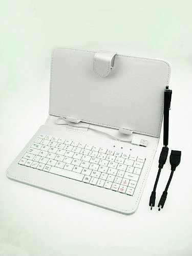 ESTUCHE TABLET TECLADO 7&uml; UNVERSAL BLANCO