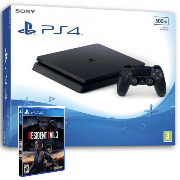 CONSOLA PLAY STATION 4 SLIM 500GB + JUEGO RESIDENT 3 SLIM