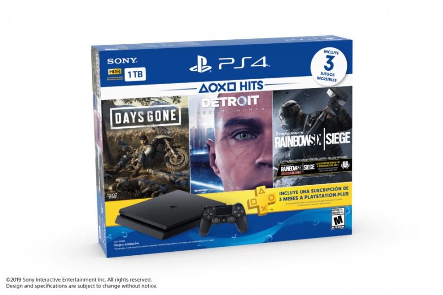 CONSOLA PLAY STATION 4 SLIM 3 JUEGOS + MEMBRESIA 2019