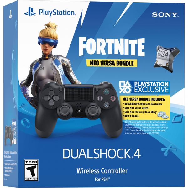 CONTROL ORIGINAL NEGRO  PS4  FORTNITE
