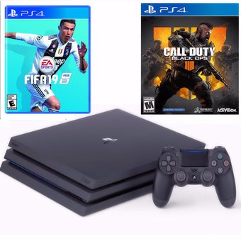 CONSOLA PLAY STATION 4 SLIM + FIFA 19 + BLACK OPS 4 2019