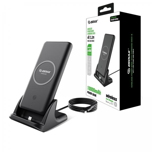 POWER BANCK INALAMBRICA CON BASE  ESOULK  EP05PBK