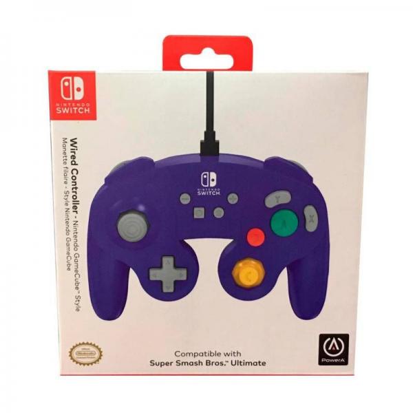 CONTROL ORIGINAL SWITCH ALAMBRICO GAMECUBE MORADO