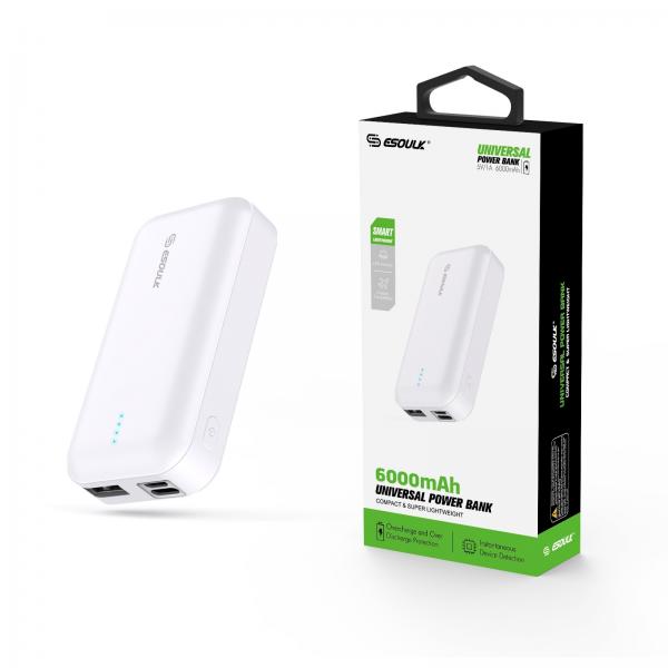 POWER BANCK  ESOULK  6000mAh EP25-WH