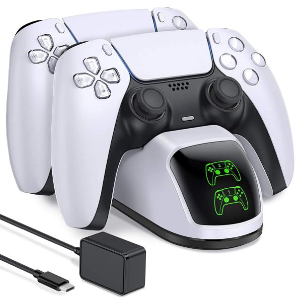 BASE CARGADOR DE CONTROLES CON LED PS5 GIVO