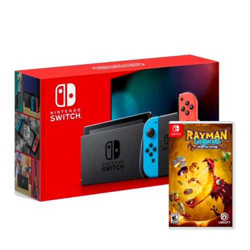 CONSOLA NINTENDO SWITCH NEON CON JUEGO RAYMAN