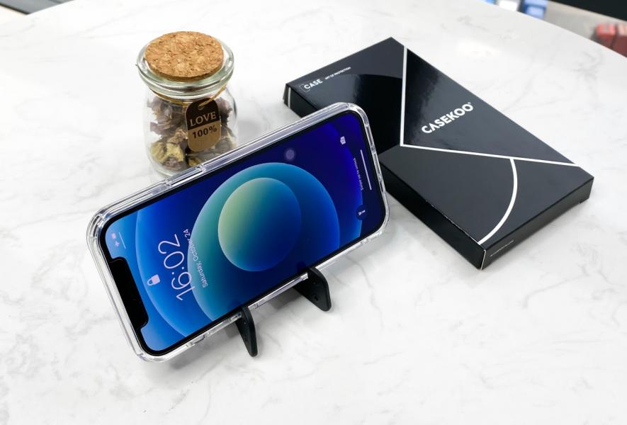 BUMPER IPHONE 12 PRO MAX + TEMPERADO CASEKOO