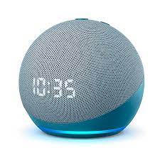 AMAZON ECHO DOT 4TA GENERACION CON RELOJ  TWILIGHT BLUE