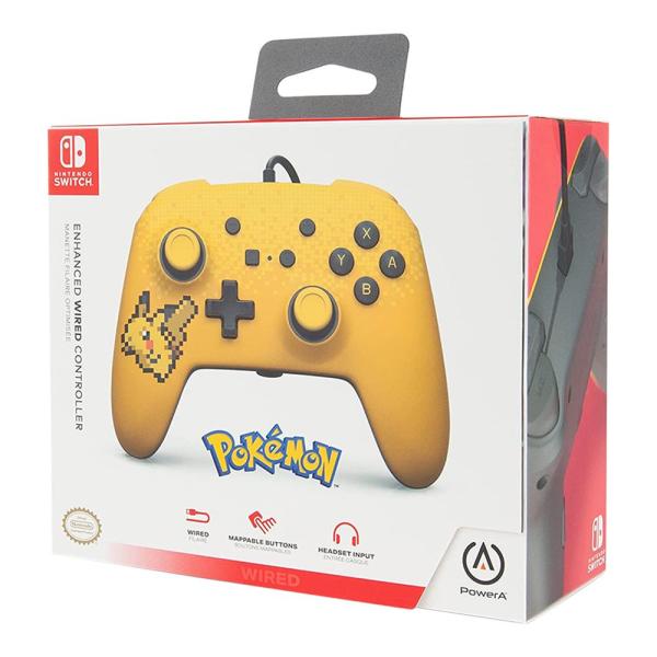 CONTROL ORIGINAL ALAMBRICO SWITCH PIXELE PIKACHU