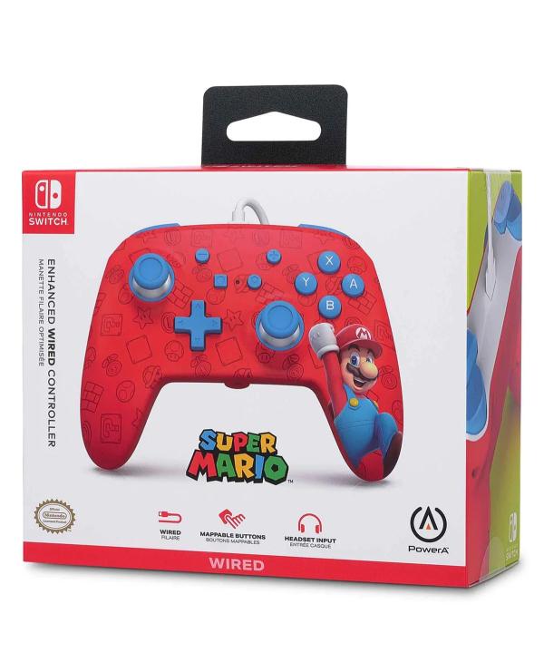 CONTROL POWER A ALAMBRICO MARIO BROS ROJO