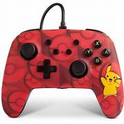 CONTROL ORIGINAL ALAMBRICO SWITCH  PIKACHU ROJO