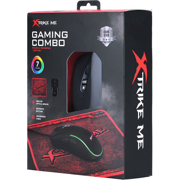 MOUSE ALAMBRICO + MOUSE PAD XTIKE ME GMP-290