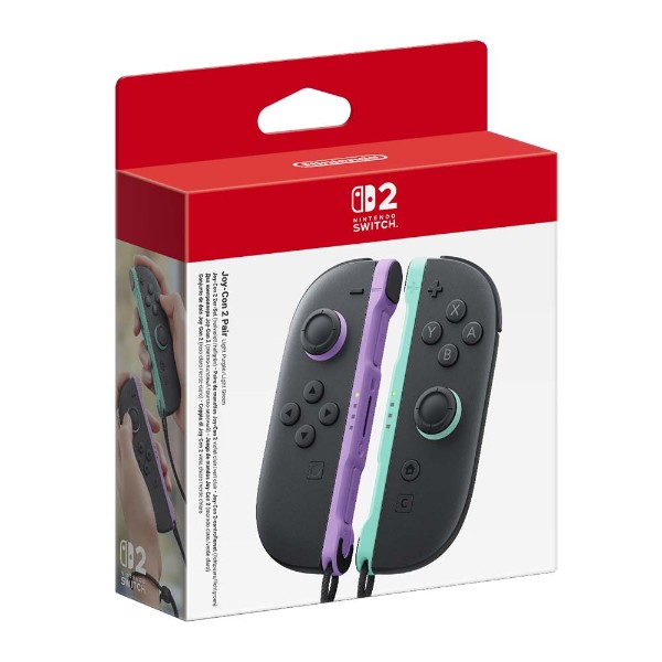 CONTROL ORIGINAL NINTENDO SWITCH 2 JOY CON MORADO-VERDE PASTEL